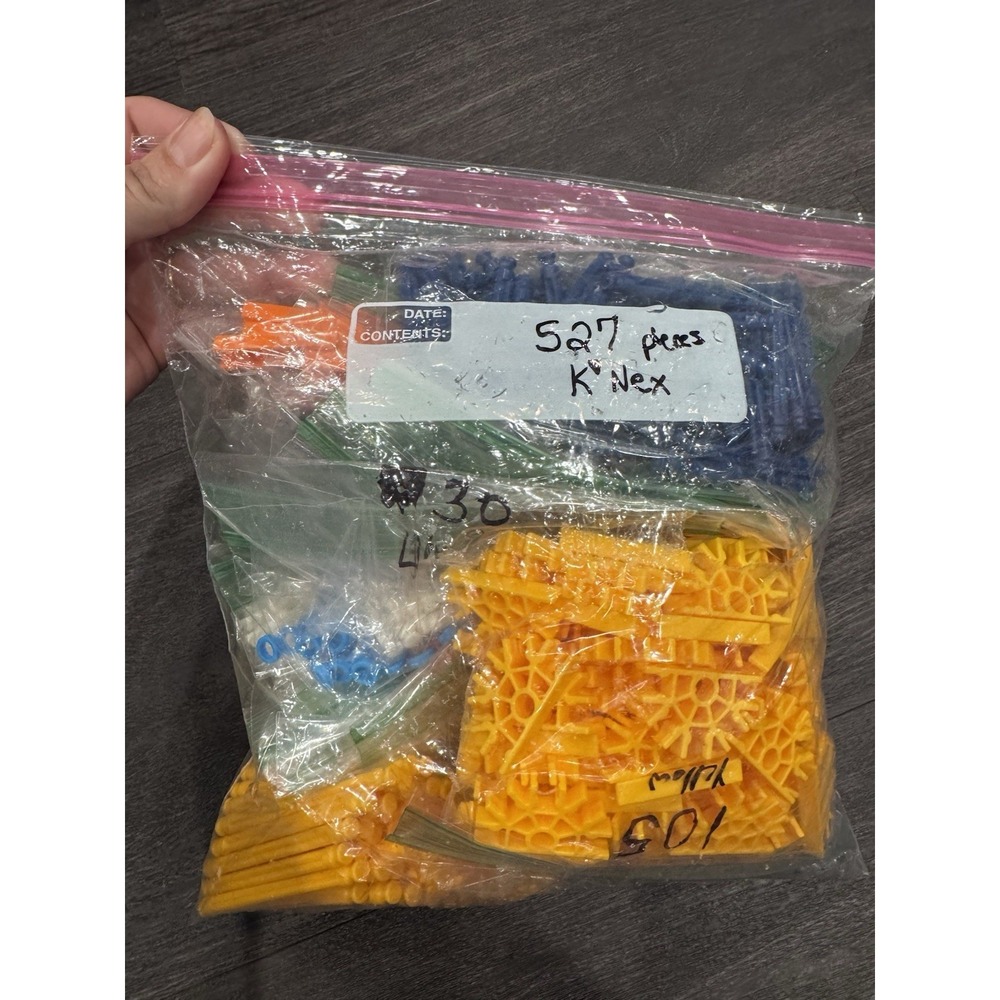 527 K'NEX RODS CONNECTORS Mixed Bulk Lot Replacement Parts KNEX Organized - Picture 8 of 10